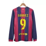 Barcelona SUÁREZ #9 Home Retro Long Sleeve Soccer Jersey 2014/15 - thejerseys