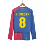 Barcelona A.INIESTA #8 Home Retro Long Sleeve Soccer Jersey 2008/09 - UCL Final - thejerseys