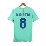 Barcelona A.INIESTA #8 Away Retro Soccer Jersey 2010/11 - thejerseys