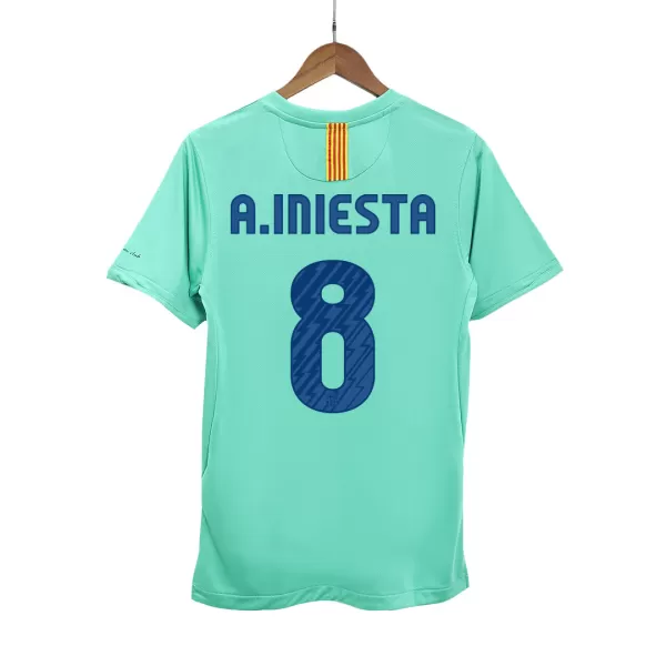 Barcelona A.INIESTA #8 Away Retro Soccer Jersey 2010/11 - thejerseys