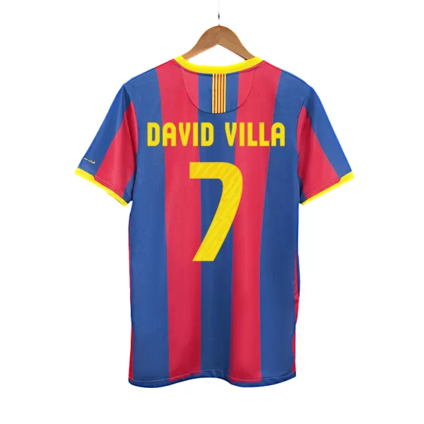 Barcelona DAVID VILLA #7 Home Retro Soccer Jersey 2010/11 - thejerseys