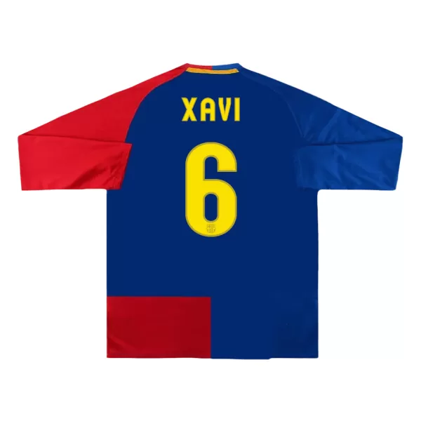 Barcelona XAVI #6 Home Retro Long Sleeve Soccer Jersey 2008/09 - UCL Final - thejerseys