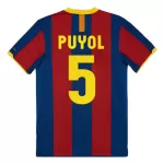 PUYOL #5 Classic Barcelona Home Jersey 2010/11 - thejerseys