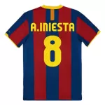 Barcelona A.INIESTA #8 Home Retro Soccer Jersey 2010/11 - thejerseys