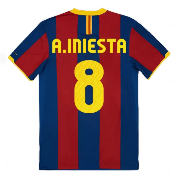 Barcelona A.INIESTA #8 Home Retro Soccer Jersey 2010/11 - thejerseys