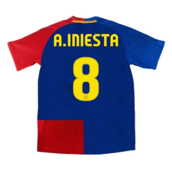 Barcelona A.INIESTA #8 Home Retro Soccer Jersey 2008/09 - UCL Final - thejerseys