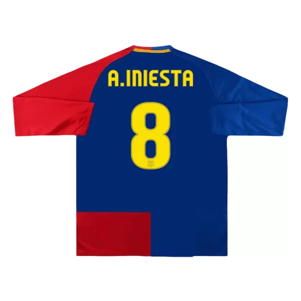A.INIESTA #8 Classic Barcelona Home Long Sleeve Jersey 2008/09 - UCL Final - thejerseys