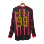 RONALDO #99 Classic AC Milan Home Long Sleeve Jersey 2006/07 - thejerseys