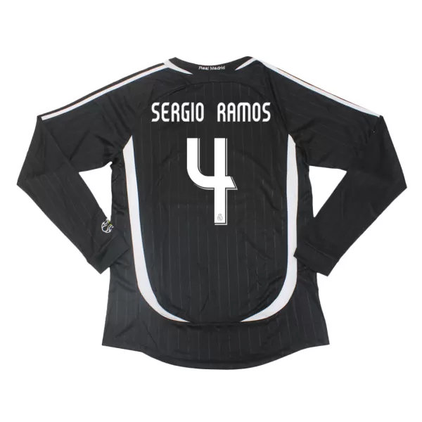 SERGIO RAMOS #4 Classic Real Madrid Away Long Sleeve Jersey 2006/07 - thejerseys