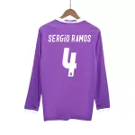 SERGIO RAMOS #4 Classic Real Madrid Away Long Sleeve Jersey 2016/17 - thejerseys