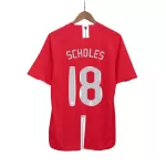 SCHOLES #18 Classic Manchester United Home Jersey 2007/08 - UCL Final - thejerseys