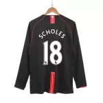 SCHOLES #18 Classic Manchester United Away Long Sleeve Jersey 2007/08 - thejerseys