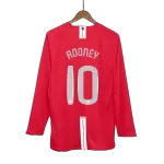 ROONEY #10 Classic Manchester United Home Long Sleeve Jersey 2007/08 - UCL Final - thejerseys