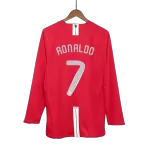 RONALDO #7 Classic Manchester United Home Long Sleeve Jersey 2007/08 - UCL Final - thejerseys