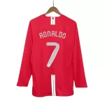 RONALDO #7 Classic Manchester United Home Long Sleeve Jersey 2007/08 - UCL Final - thejerseys