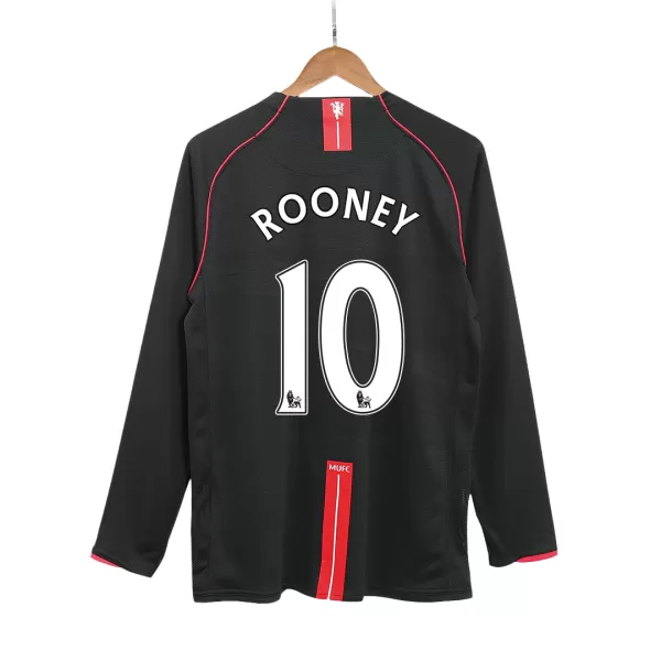 ROONEY #10 Classic Manchester United Away Long Sleeve Jersey 2007/08 - thejerseys