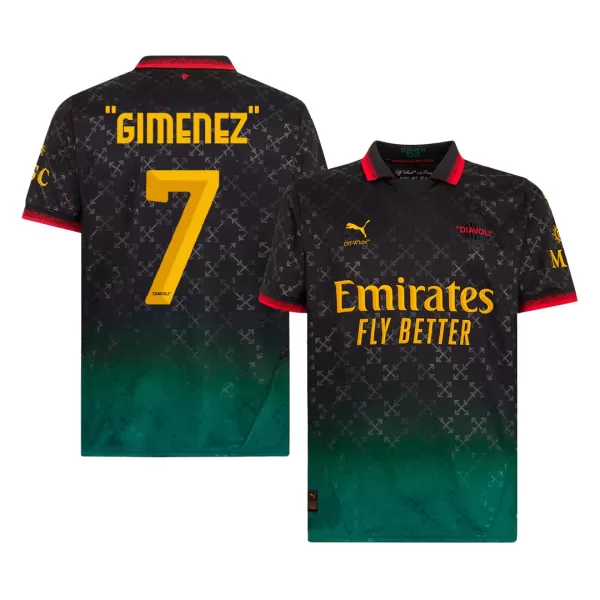 Men's AC Milan "GIMENEZ" #7 Fourth Away Soccer Jersey 2024/25 - thejerseys