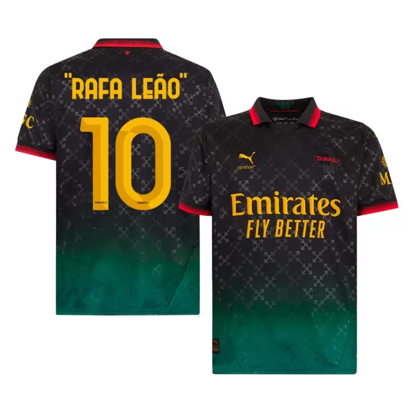 Men's AC Milan "RAFA LEÃO" #10 Fourth Away Soccer Jersey 2024/25 - thejerseys