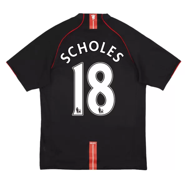 SCHOLES #18 Classic Manchester United Away Jersey 2007/08 - thejerseys