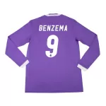 BENZEMA #9 Classic Real Madrid Away Long Sleeve Jersey 2016/17 - thejerseys