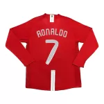 RONALDO #7 Classic Manchester United Home Long Sleeve Jersey 2007/08 - UCL Final - thejerseys