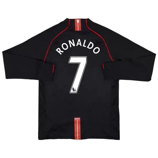 RONALDO #7 Classic Manchester United Away Long Sleeve Jersey 2007/08 - thejerseys