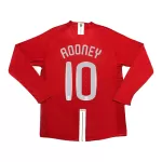 ROONEY #10 Classic Manchester United Home Long Sleeve Jersey 2007/08 - UCL Final - thejerseys