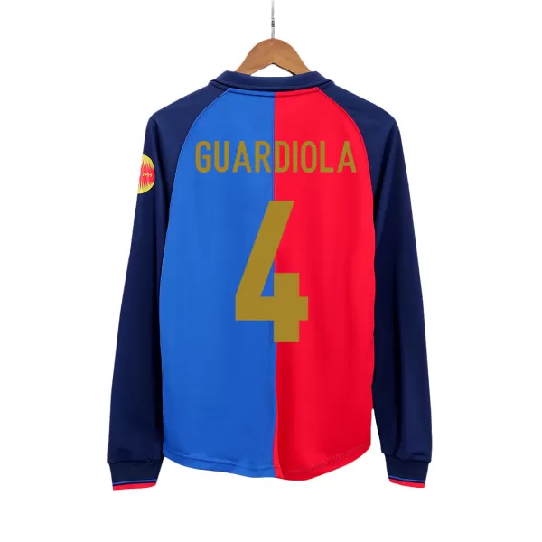 GUARDIOLA #4 Classic Barcelona Home Long Sleeve Jersey 1999/00 - thejerseys