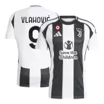 Men's Juventus VLAHOVIĆ #9 Home Soccer Jersey 2024/25 - Save The Children Sponsor - thejerseys