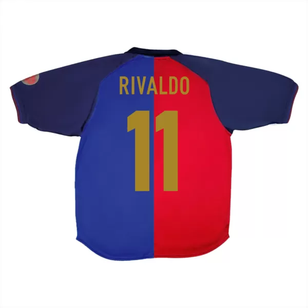 RIVALDO #11 Classic Barcelona Home Jersey 1999/00 - 100th Anniversary - thejerseys