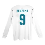 BENZEMA #9 Classic Real Madrid Home Long Sleeve Jersey 2017/18 - thejerseys