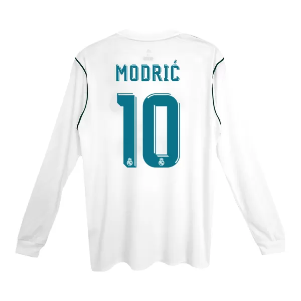 MODRIĆ #10 Classic Real Madrid Home Long Sleeve Jersey 2017/18 - thejerseys