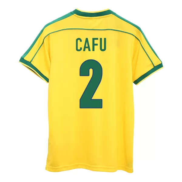 CAFU #2 Classic Brazil Home Jersey 1998 - thejerseys