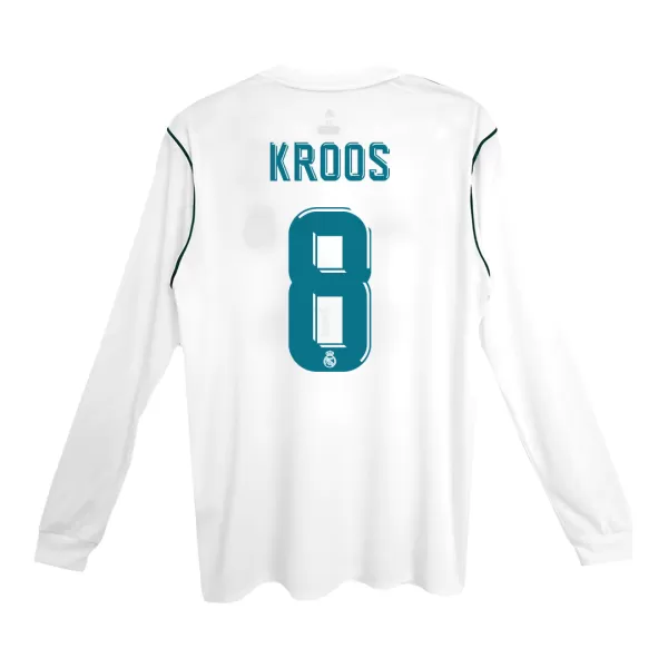 KROOS #8 Classic Real Madrid Home Long Sleeve Jersey 2017/18 - thejerseys