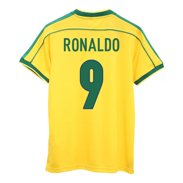 RONALDO #9 Classic Brazil Home Jersey 1998 - thejerseys