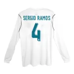 SERGIO RAMOS #4 Classic Real Madrid Home Long Sleeve Jersey 2017/18 - thejerseys