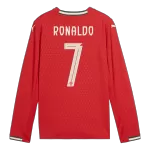 Men's Portugal RONALDO #7 Home Long Sleeve Soccer Jersey 2025 - thejerseys