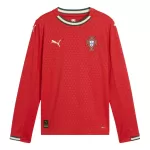 Men's Portugal Home Long Sleeve Soccer Jersey 2025 - thejerseys