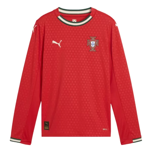 Men's Portugal Home Long Sleeve Soccer Jersey 2025 - thejerseys