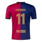 [Super Quality] Men's Barcelona RAPHINHA #11 Home Soccer Jersey 2024/25 UCL - thejerseys