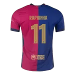 Barcelona RAPHINHA #11 Home Match Jersey 2024/25 UCL - Old Sponsor - thejerseys