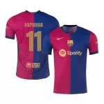 Barcelona RAPHINHA #11 Home Match Jersey 2024/25 UCL - Old Sponsor - thejerseys