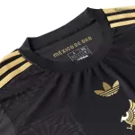 Authentic Mexico Third Away Long Sleeve Soccer Jersey Kit(Jersey+Shorts) 2025 Black - Gold Cup - thejerseys
