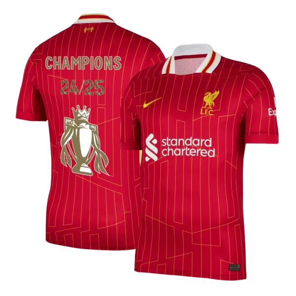 [Super Quality] Men's Liverpool Home Soccer Jersey CHAMPIONS 24/25 - thejerseys