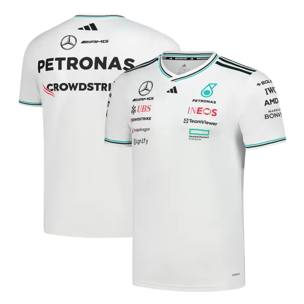 Mercedes AMG Petronas F1 Racing Team White T-Shirt 2025 - thejerseys