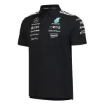 Mercedes AMG Petronas F1 Black Team Polo Shirt 2025 - thejerseys