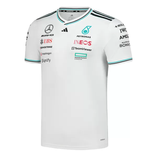 Mercedes AMG Petronas F1 Racing Team White T-Shirt 2025 - thejerseys