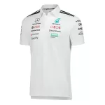 Mercedes AMG Petronas F1 White Team Polo Shirt 2025 - thejerseys