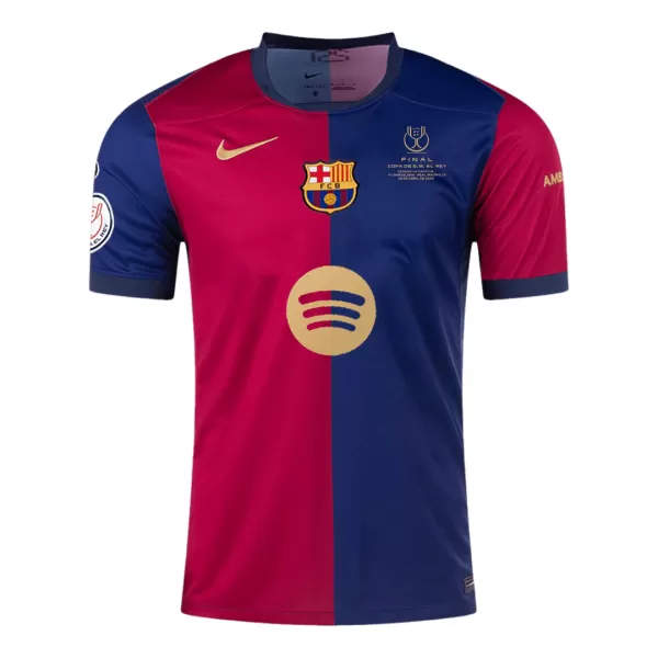 [Super Quality] Men's Barcelona Home Soccer Jersey Copa del Rey Final 2024/25 - thejerseys