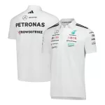 Mercedes AMG Petronas F1 White Team Polo Shirt 2025 - thejerseys